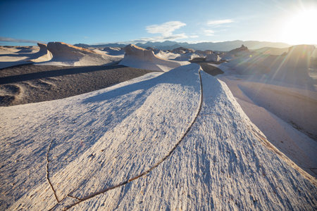 Fantastic Scenic landscapes of Northern Argentina. Beautiful inspiring natural landscapes. Campo de Piedra Pomez near Antofagasta de la Sierra, Puna.の写真素材