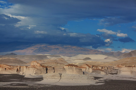 Fantastic Scenic landscapes of Northern Argentina. Beautiful inspiring natural landscapes. Campo de Piedra Pomez near Antofagasta de la Sierra, Puna.の写真素材