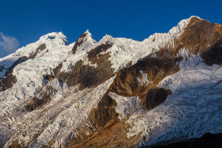 Beautiful mountains landscapes in Cordillera Blanca,  Peru, South Americaの写真素材