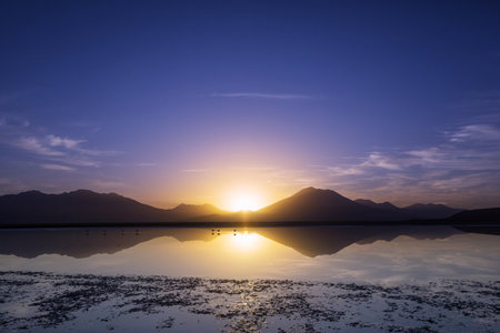 Beautiful natural landscapes in Atacama desert, northern Chileの写真素材