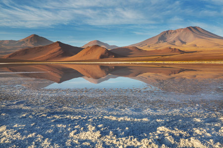 Beautiful natural landscapes in Atacama desert, northern Chileの写真素材