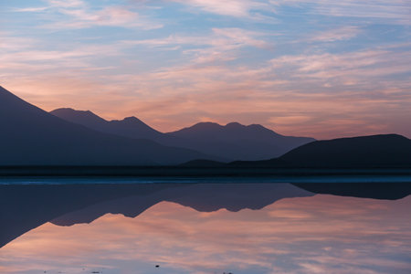 Beautiful natural landscapes in Atacama desert, northern Chileの写真素材