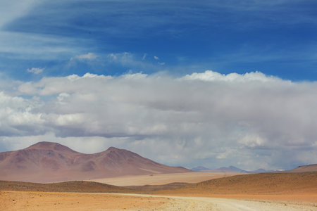 Epic natural landscapes in Bolivia.の写真素材