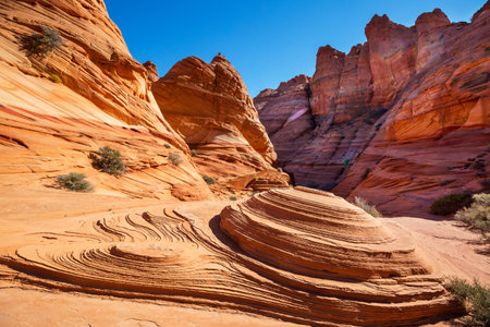 Sandstone formations in Utah, USA. Beautiful Unusual landscapes.の写真素材