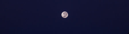 Full Moon in space  in night sky.