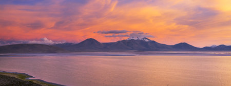 Beautiful natural landscapes in Atacama desert, northern Chileの写真素材