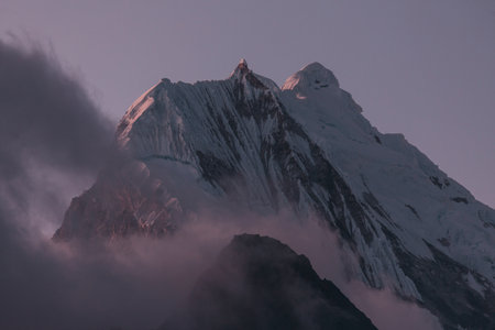 Beautiful mountains landscapes in Cordillera Blanca,  Peru, South Americaの写真素材