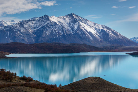 Fantastic mountain landscapes in Perito Moreno National Park in Argentina, South America.の写真素材