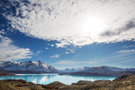 Fantastic mountain landscapes in Perito Moreno National Park in Argentina, South America.の写真素材