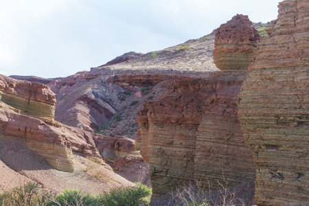Fantastic natural landscapes near Cafayate in Northern Argentina, South Americaの写真素材