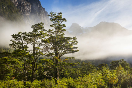 Beautiful mountain landscapes along Carretera Austral, Patagonia, South Chile