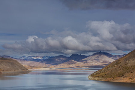 Beautiful mountain landscapes in Patagonia. Mountains lake in Argentina, South America.の写真素材