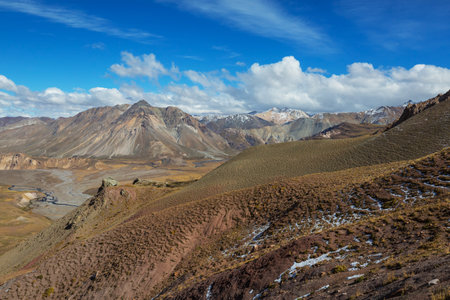 Amazing mountain landscapes in Valle Hermosa, Argentina, South Americaの写真素材