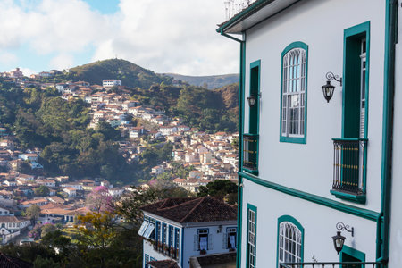 Colonial architecture in Ouro Preto, Minas Gerais, Brazilの写真素材