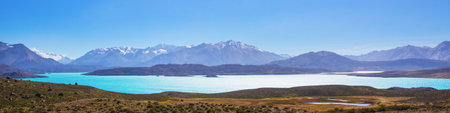 General Carrera Lake, Carretera Austral, Patagonia - Chile. Beautiful natural landscapes in South Americaの写真素材