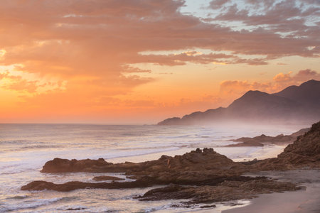 Pacific ocean coast in  Chileの写真素材