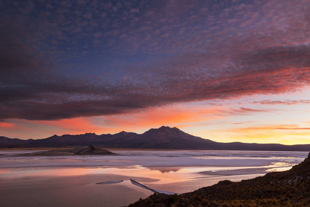 Beautiful natural landscapes in Atacama desert, northern Chileの写真素材