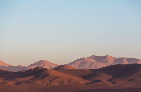 Fantastic Scenic landscapes of Northern Chile, Atacama desert. Beautiful inspiring natural landscapes. Kalgaspores in high mountains.の写真素材