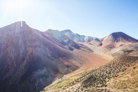 Rainbow mountains in Northern Chile, Atacama desert. Beautiful inspiring natural landscapes.の写真素材