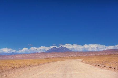 Fantastic Scenic landscapes of Northern Chile, Atacama desert. Beautiful inspiring natural landscapes. Kalgaspores in high mountains.の写真素材