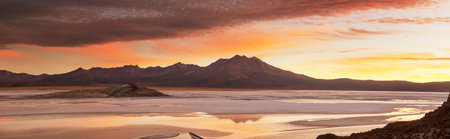 Beautiful natural landscapes in Atacama desert, northern Chileの写真素材