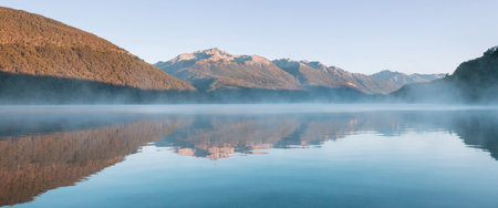 Beautiful lake in Patagonia mountains. Fantastic natural landscapes in Argentina< south America