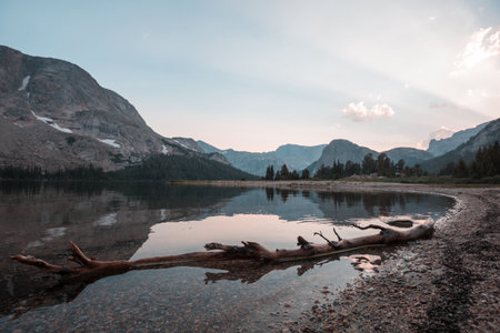 Beautiful mountain landscapes in Wind River Range in Wyoming, USA. Summer season.