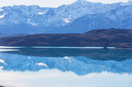 Beautiful lake in Patagonia mountains. Fantastic natural landscapes in Argentina,  south America