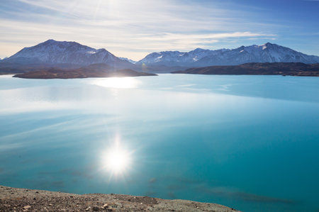 Fantastic mountain landscapes in Perito Moreno National Park in Argentina, South America.の写真素材
