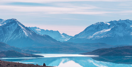 Fantastic mountain landscapes in Perito Moreno National Park in Argentina, South America.