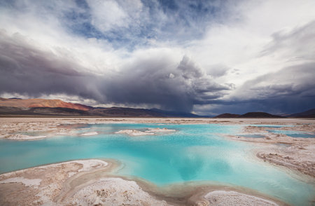 Fantastic Scenic landscapes of Northern Argentina. Beautiful inspiring natural landscapes. Laguna...