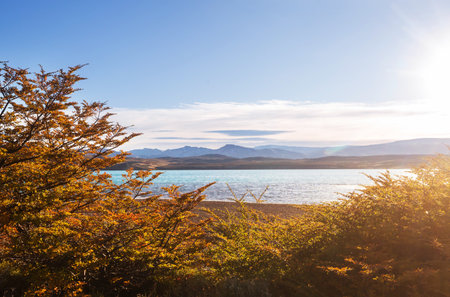 Colorful Autumn season in mountainsの写真素材