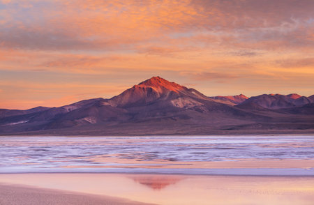 Beautiful natural landscapes in Atacama desert, northern Chileの写真素材