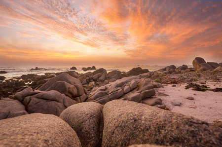 Pacific ocean coast in  Chileの写真素材