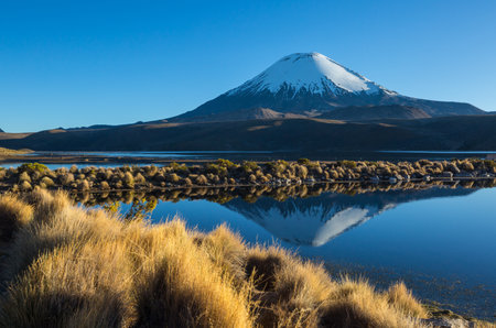 Fantastic Scenic landscapes of Northern Chile, Atacama desert. Beautiful inspiring natural landscapes. Kalgaspores in high mountains.の写真素材