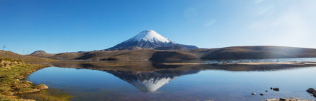 Fantastic Scenic landscapes of Northern Chile, Atacama desert. Beautiful inspiring natural landscapes. Kalgaspores in high mountains.の写真素材
