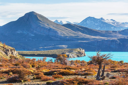 Colorful Autumn season in mountainsの写真素材