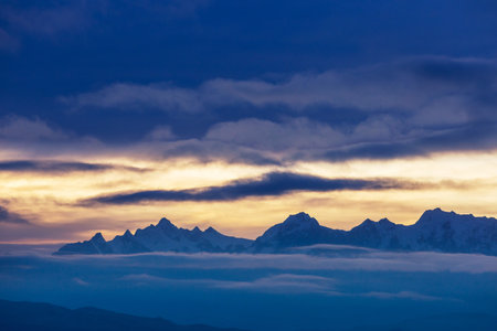 Beautiful mountains landscapes in Cordillera Blanca,  Peru, South Americaの写真素材