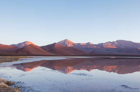 Beautiful natural landscapes in Atacama desert, northern Chileの写真素材