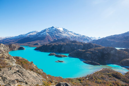Fantastic mountain landscapes in Perito Moreno National Park in Argentina, South America.
