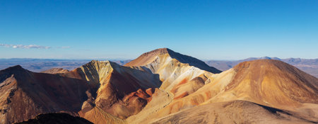 Fantastic Scenic landscapes of Northern Chile, Atacama desert. Beautiful inspiring natural landscapes. Kalgaspores in high mountains.の写真素材