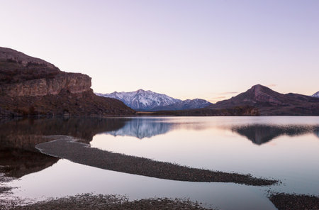 Fantastic mountain landscapes in Perito Moreno National Park in Argentina, South America.の写真素材