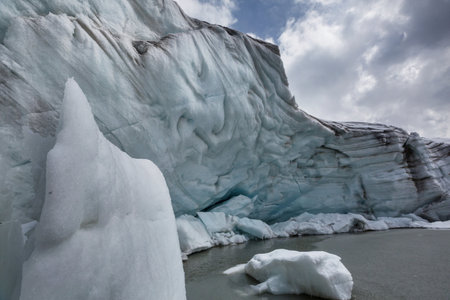Giant Glacier in high mountains