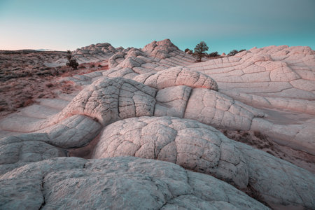 Landscapes at sunrise. Unusual mountains landscape. Beautiful natural background.の写真素材