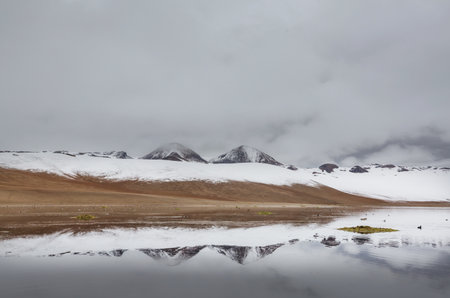 Snow covered mountains in winter season
