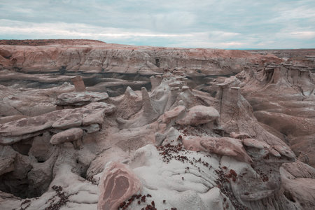 Unusual desert landscapes in Ah-shi-sle-pah Wilderness, San Juan Basin, New Mexico, USA