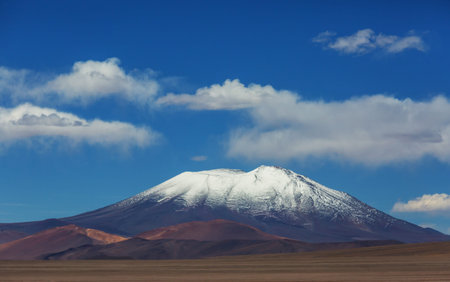 Fantastic Scenic landscapes of Northern Chile, Atacama desert. Beautiful inspiring natural landscapes. High mountains.の写真素材