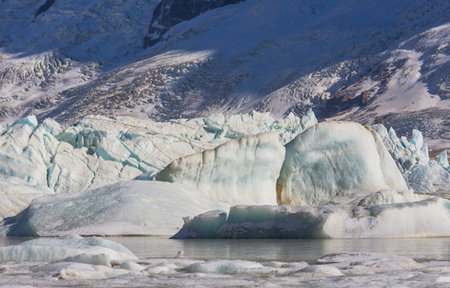 Icebergs in the  lake in high Patagonia mountains, Argentina, South America