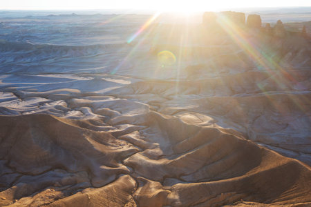 Fantastic Moon Landscape Overlook, Hanksville, Utah, USAの写真素材