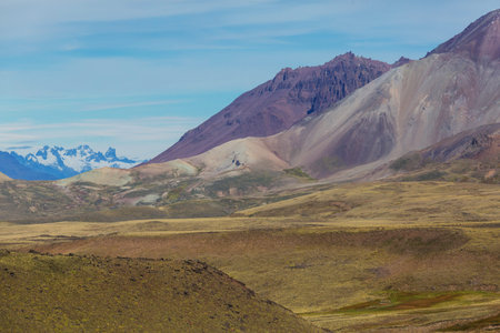 Fantastic mountain landscapes in Perito Moreno National Park in Argentina, South America.の写真素材